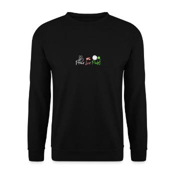 Peace Love Padel - Unisex Sweatshirt - black - Front - Alina (178cm) & Michal (187cm)
