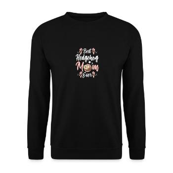 Best hedgehog mom ever - Unisex Sweatshirt - black - Front - Alina (178cm) & Michal (187cm)