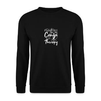 Jouer de la Conga est ma thérapie - Sweat-shirt Unisexe - noir - Devant - Alina (178cm) & Michal (187cm)