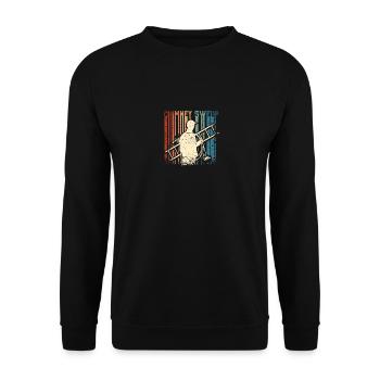 Ramoneur rétro vintage - Sweat-shirt Unisexe - noir - Devant - Alina (178cm) & Michal (187cm)