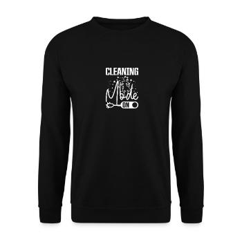 Housekeeping cleaning mode on - Unisex Pullover - Schwarz - Vorne - Alina (178cm) & Michal (187cm)