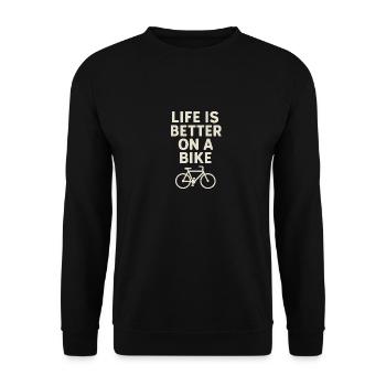 Fahrrad Trekking City Bike Spruch Lustig Design - Unisex Pullover - Schwarz - Vorne - Alina (178cm) & Michal (187cm)