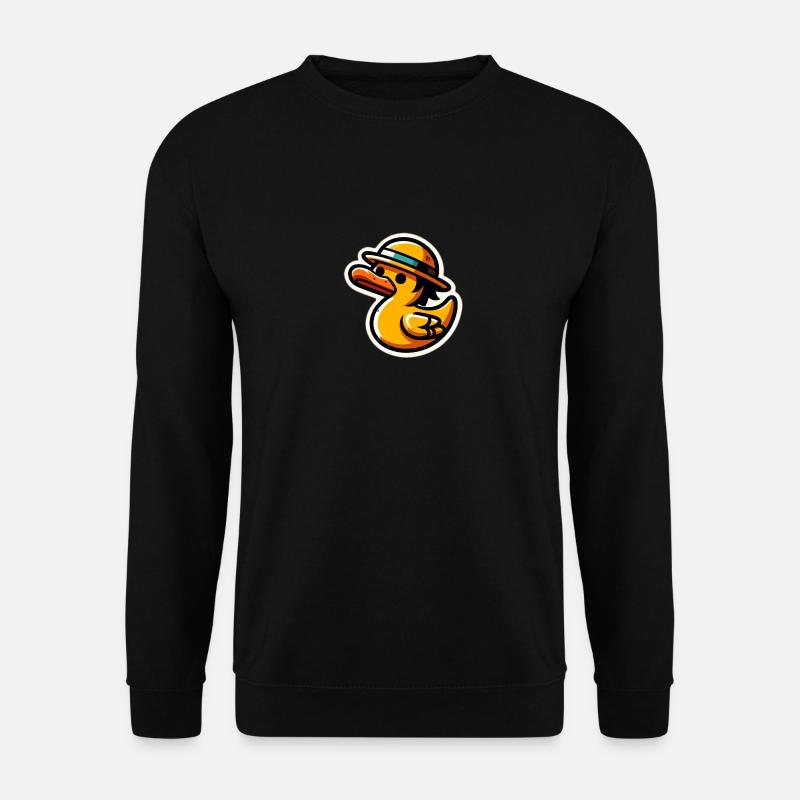 Duck with hat - Unisex Sweatshirt - black