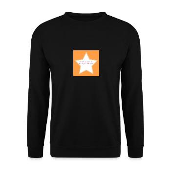 Du bist der Stern der den weg zur Liebe sucht - Unisex Pullover - Schwarz - Vorne - Alina (178cm) & Michal (187cm)