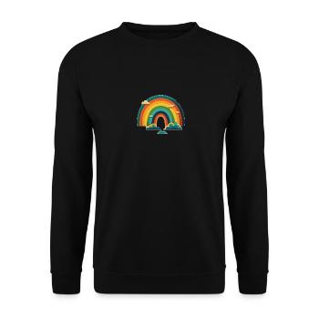 RAINBOW - Unisex Sweatshirt - black - Front - Alina (178cm) & Michal (187cm)
