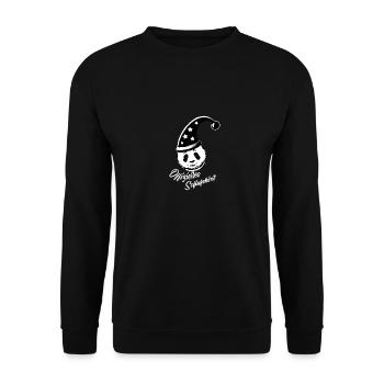 schlafshirt,offizielles schlafshirt,panda - Unisex Pullover - Schwarz - Vorne - Alina (178cm) & Michal (187cm)