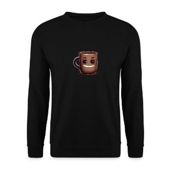 Tasse en chocolat sucré - Sweat-shirt Unisexe - noir - Devant - Alina (178cm) & Michal (187cm)