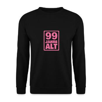 Jahr 99 - Unisex Pullover - Schwarz - Vorne - Alina (178cm) & Michal (187cm)