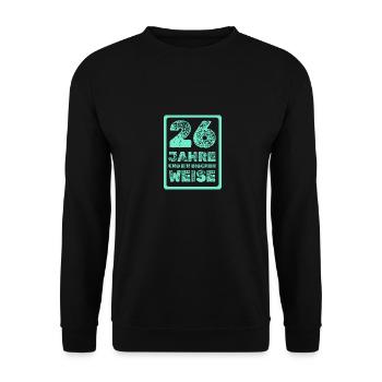 26 - Unisex Pullover - Schwarz - Vorne - Alina (178cm) & Michal (187cm)