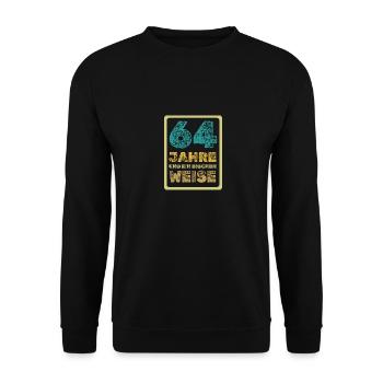 64 - Unisex Pullover - Schwarz - Vorne - Alina (178cm) & Michal (187cm)
