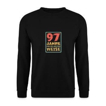 97 - Unisex Sweatshirt - black - Front - Alina (178cm) & Michal (187cm)