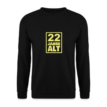 Age 22 - Unisex Sweatshirt - black - Front - Alina (178cm) & Michal (187cm)