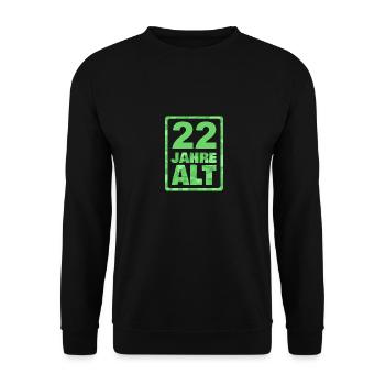 Year 22 - Unisex Sweatshirt - black - Front - Alina (178cm) & Michal (187cm)