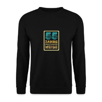 55 - Unisex Sweatshirt - black - Front - Alina (178cm) & Michal (187cm)