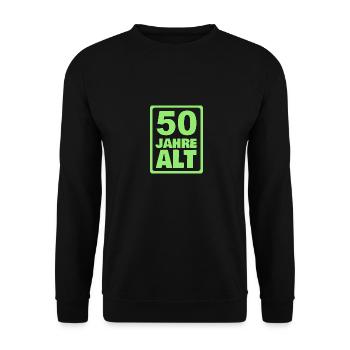 50 - Unisex Pullover - Schwarz - Vorne - Alina (178cm) & Michal (187cm)