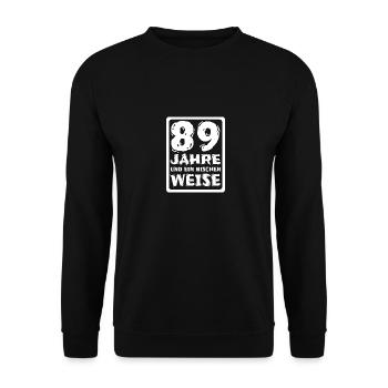 Alter 89 - Unisex Pullover - Schwarz - Vorne - Alina (178cm) & Michal (187cm)
