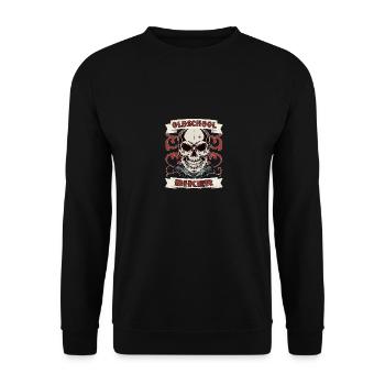Idée cadeau old school biker moto moto - Sweat-shirt Unisexe - noir - Devant - Alina (178cm) & Michal (187cm)