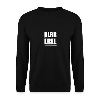 RLRR LRLL drummer musician gift idea - Unisex Sweatshirt - black - Front - Alina (178cm) & Michal (187cm)