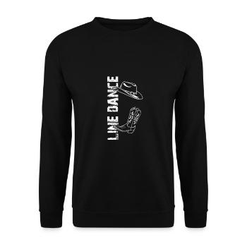 Line Dance Design for Dancers and Dance Group - Unisex Sweatshirt - black - Front - Alina (178cm) & Michal (187cm)