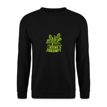 Ohne Bauern keine Zukunft - Unisex Pullover - Schwarz - Vorne - Alina (178cm) & Michal (187cm)