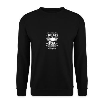 Truck Truck Driver Gift · À l'écart - Sweat-shirt Unisexe - noir - Devant - Alina (178cm) & Michal (187cm)