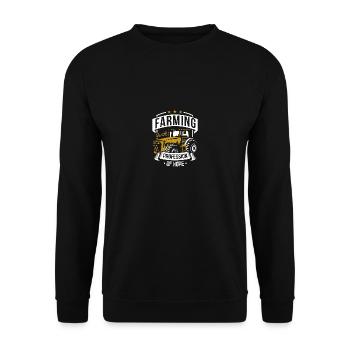 Tracteurs agriculteurs cadeau · Profession - Sweat-shirt Unisexe - noir - Devant - Alina (178cm) & Michal (187cm)