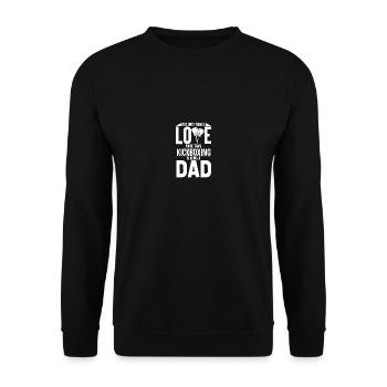 Kickboxing Kickboxing Sport Gift · Love - Unisex Sweatshirt - black - Front - Alina (178cm) & Michal (187cm)