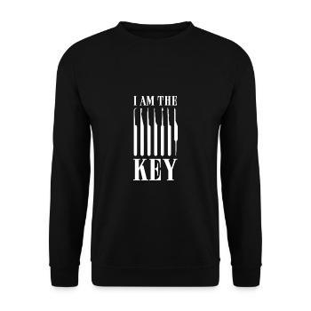 Lockpicking Dietrich key - Unisex Sweatshirt - black - Front - Alina (178cm) & Michal (187cm)