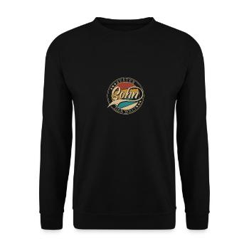 Bester Sohn der welt Partnerlook Vater + Sohn - Unisex Pullover - Schwarz - Vorne - Alina (178cm) & Michal (187cm)
