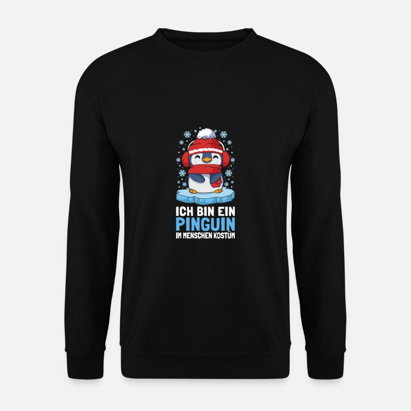 Pinguine Ich Bin Ein Pinguin - Unisex Pullover - Schwarz