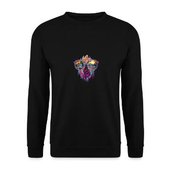 See With Love Vibrant Equality Design - Unisex Pullover - Schwarz - Vorne - Alina (178cm) & Michal (187cm)