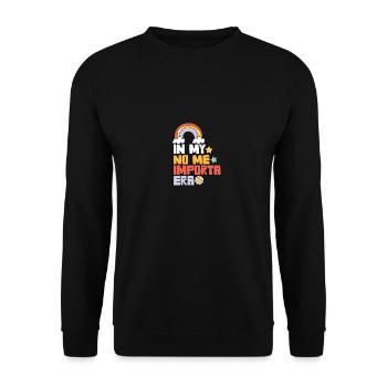 Funny Spanish Gag In My No Me Importa Era I Don't - Unisex Pullover - Schwarz - Vorne - Alina (178cm) & Michal (187cm)