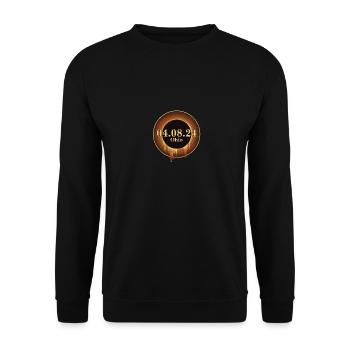 Total Solar Eclipse Path of Totality Ohio April 8 - Unisex Pullover - Schwarz - Vorne - Alina (178cm) & Michal (187cm)