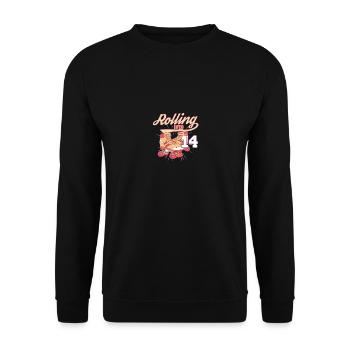 Rouler dans 14 Fête d’anniversaire en patin à roulettes - Sweat-shirt Unisexe - noir - Devant - Alina (178cm) & Michal (187cm)