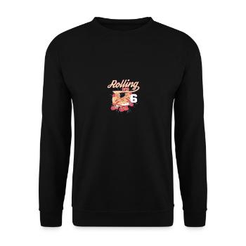 Rouler dans 6 Fête d’anniversaire en patin à roulettes - Sweat-shirt Unisexe - noir - Devant - Alina (178cm) & Michal (187cm)