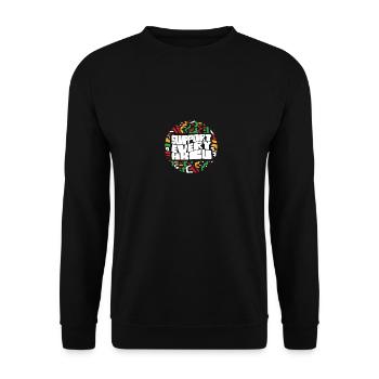 i Support Every HBCU Student Proud Black Teacher - Unisex Pullover - Schwarz - Vorne - Alina (178cm) & Michal (187cm)