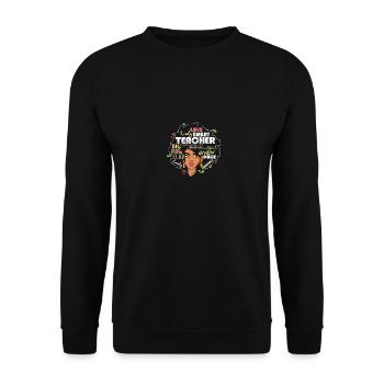 HBCU Teacher Afro Historically Black College - Unisex Pullover - Schwarz - Vorne - Alina (178cm) & Michal (187cm)