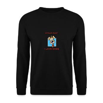 Spoiler Alert I Love Dogs Cartoon Canine - Unisex Sweatshirt - black - Front - Alina (178cm) & Michal (187cm)