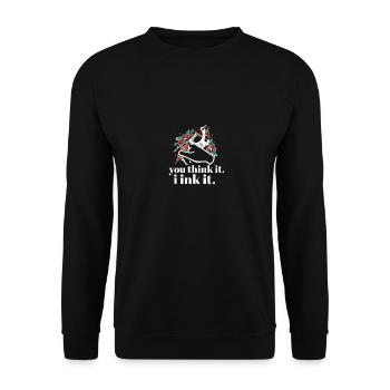 You Think It I Ink It Tattoo Artist Body Art - Unisex Sweatshirt - black - Front - Alina (178cm) & Michal (187cm)