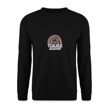 Teacher Assistant School Educator Substitute - Unisex Pullover - Schwarz - Vorne - Alina (178cm) & Michal (187cm)