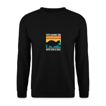 Turtle Running Team Nous Sommes Lents Comme Shell Drôle - Sweat-shirt Unisexe - noir - Devant - Alina (178cm) & Michal (187cm)