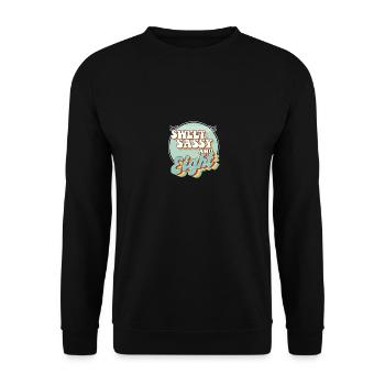 Sweet Sassy et 8 célébrant de fête du 8e anniversaire - Sweat-shirt Unisexe - noir - Devant - Alina (178cm) & Michal (187cm)