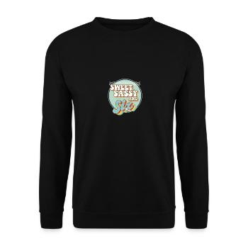 Sweet Sassy and 6 6th Birthday Party Celebrant - Unisex Pullover - Schwarz - Vorne - Alina (178cm) & Michal (187cm)