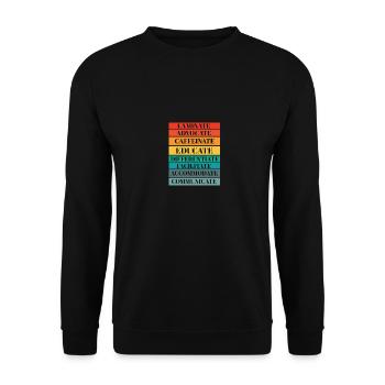 SPED Teacher Laminate Collaborate Autism - Unisex Sweatshirt - black - Front - Alina (178cm) & Michal (187cm)