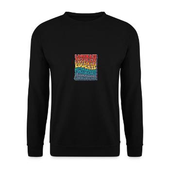 SPED Teacher Laminate Collaborate Autism - Unisex Sweatshirt - black - Front - Alina (178cm) & Michal (187cm)