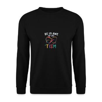 Support Autism Awareness Month Puzzle Be In Awe - Unisex Pullover - Schwarz - Vorne - Alina (178cm) & Michal (187cm)