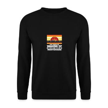 Je suis fatigué de me réveiller et de ne pas être au Monténégro - Sweat-shirt Unisexe - noir - Devant - Alina (178cm) & Michal (187cm)
