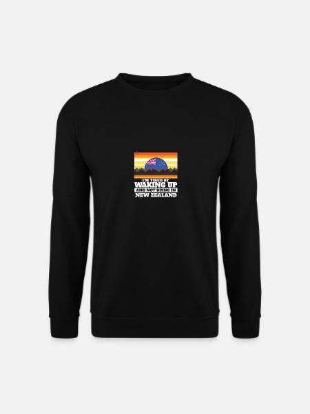 Ik ben het zat om wakker te worden en niet in het nieuwe te zijn - Uniseks sweater - zwart