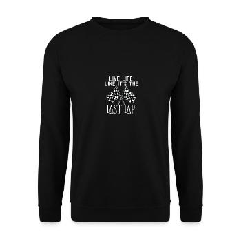 Vivez la vie comme si c’était le dernier pilote de course automobile - Sweat-shirt Unisexe - noir - Devant - Alina (178cm) & Michal (187cm)