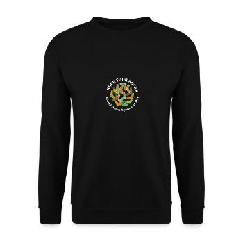Down Syndrome Awareness Rock Your Socks Trisomy 21 - Unisex Pullover - Schwarz - Vorne - Alina (178cm) & Michal (187cm)